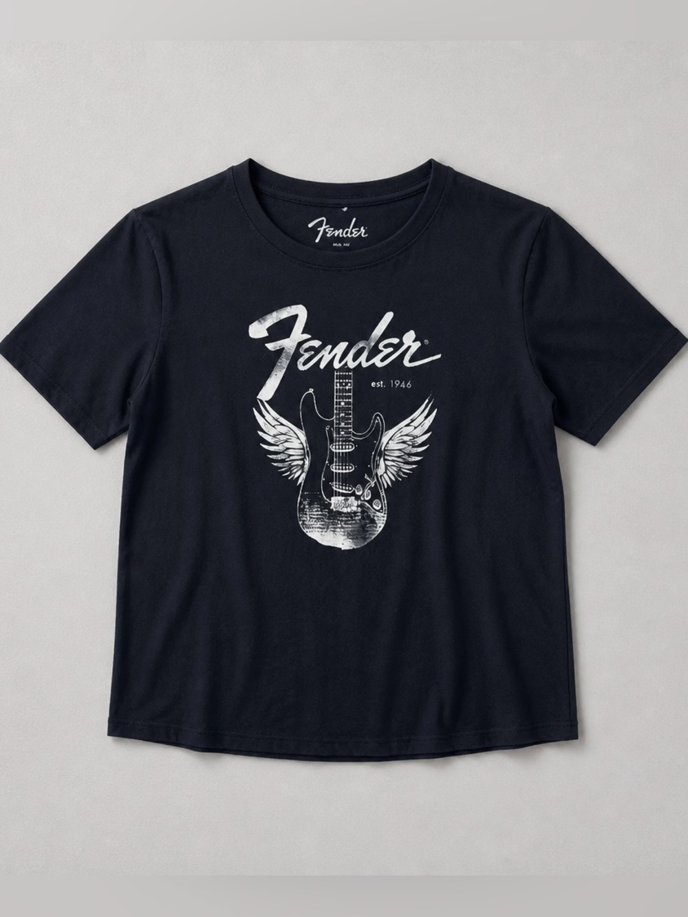 Fender Graphic Guitar Logo T-Shirt Black‎ Size Large